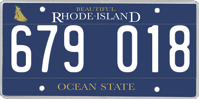 RI license plate 679018