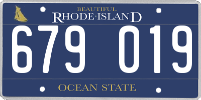 RI license plate 679019