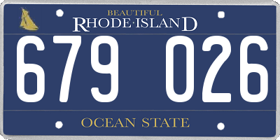RI license plate 679026