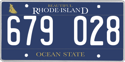 RI license plate 679028