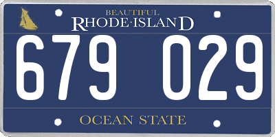 RI license plate 679029