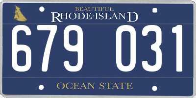 RI license plate 679031