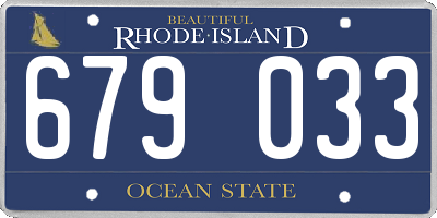 RI license plate 679033