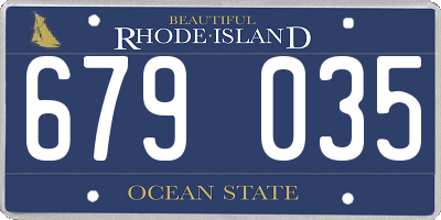 RI license plate 679035