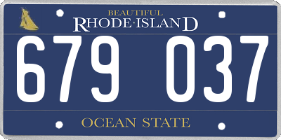 RI license plate 679037