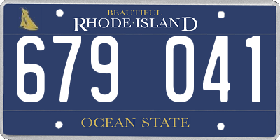 RI license plate 679041