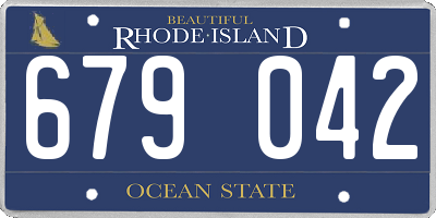 RI license plate 679042