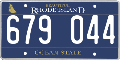 RI license plate 679044