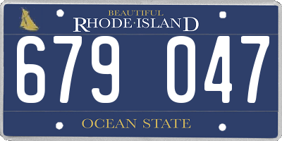 RI license plate 679047