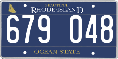 RI license plate 679048