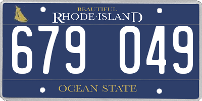 RI license plate 679049