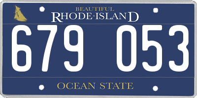RI license plate 679053