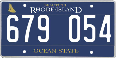 RI license plate 679054