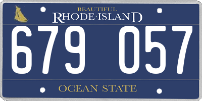 RI license plate 679057