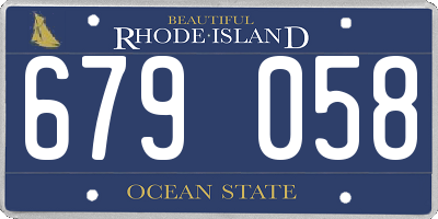 RI license plate 679058