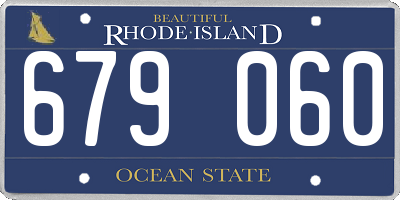 RI license plate 679060