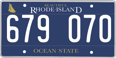 RI license plate 679070