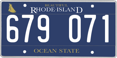 RI license plate 679071