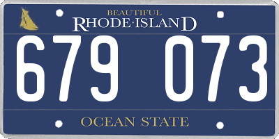 RI license plate 679073