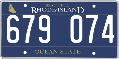 RI license plate 679074