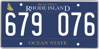 RI license plate 679076