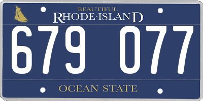 RI license plate 679077