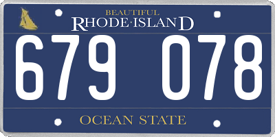 RI license plate 679078