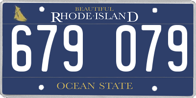RI license plate 679079