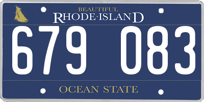 RI license plate 679083