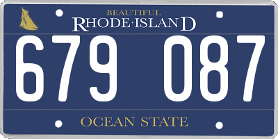 RI license plate 679087