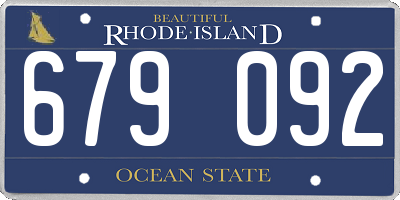 RI license plate 679092