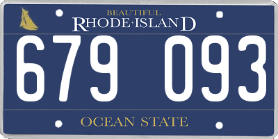 RI license plate 679093