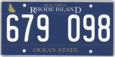 RI license plate 679098