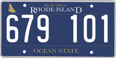 RI license plate 679101