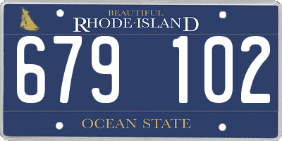 RI license plate 679102