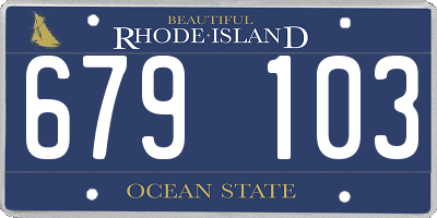 RI license plate 679103
