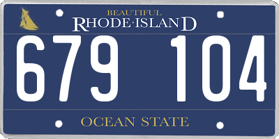 RI license plate 679104