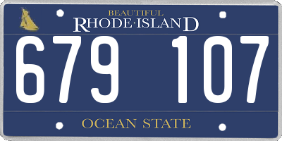 RI license plate 679107