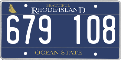 RI license plate 679108