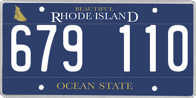 RI license plate 679110