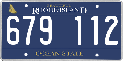 RI license plate 679112