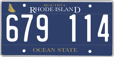 RI license plate 679114