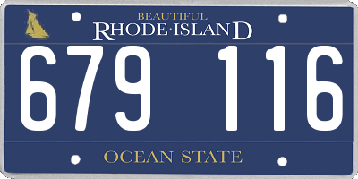 RI license plate 679116