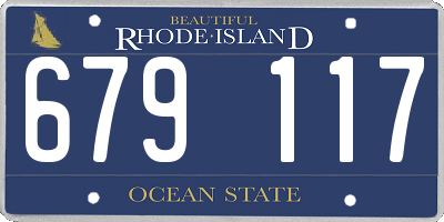 RI license plate 679117