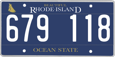 RI license plate 679118