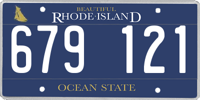 RI license plate 679121
