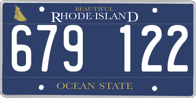 RI license plate 679122