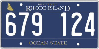 RI license plate 679124