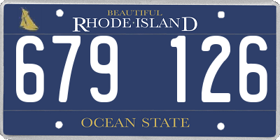 RI license plate 679126