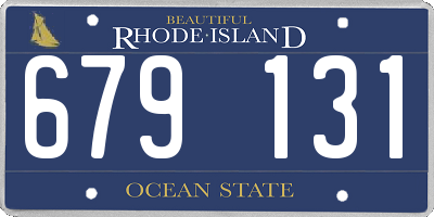 RI license plate 679131